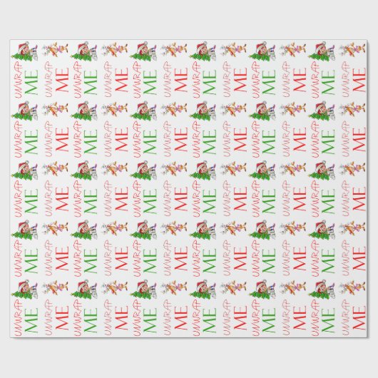 Kerstmis, pak me jongen en Rudolf Gift Wrap Cadeaupapier (Vlak)