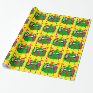 KERSTMIS PAPEGAAIEN CADEAUPAPIER