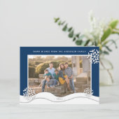 Kerstmis - Papercut Snowflakes Feestdagenkaart (Staand voorkant)