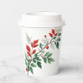 Kerstmis Papieren Bekers (Achterkant)