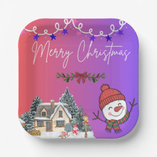 Kerstmis Papieren Borden Bordje