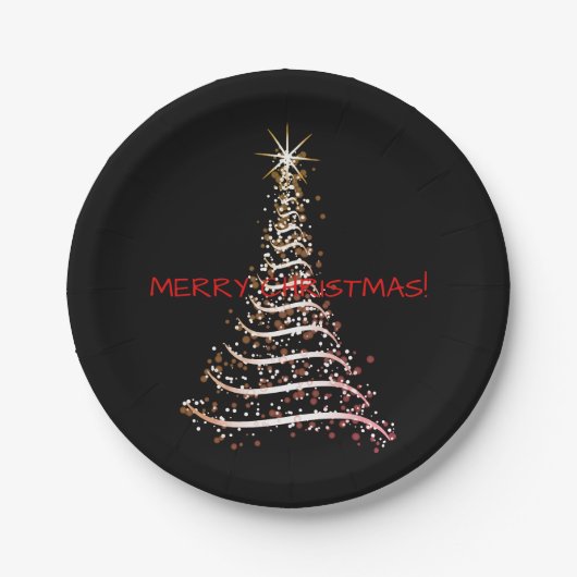 Kerstmis Papieren Bordje (Voorkant)