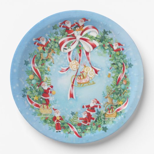 Kerstmis Papieren Bordje (Voorkant)