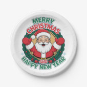 Kerstmis Papieren Bordje (Voorkant)