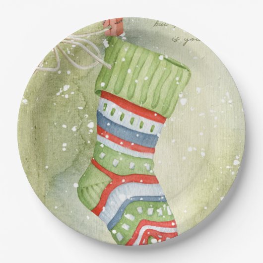 Kerstmis Papieren Bordje (Voorkant)