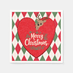 Kerstmis papieren servet