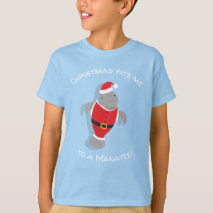 Kerstmis past me aan een Manatee Funny Novelty T-shirt
