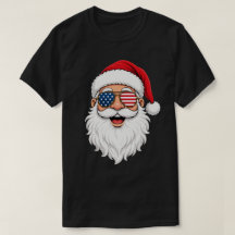Kerstmis Patriottische Kerstman Met Vlag Aviator Z