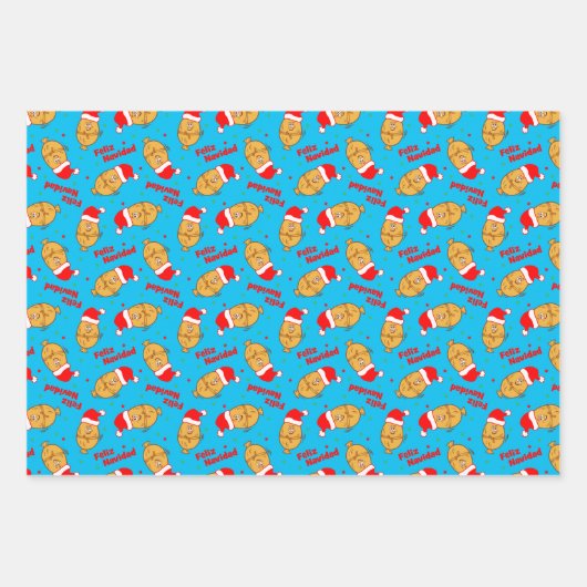 Kerstmis Pattern Inpakpapier Vel (Voorkant 3)