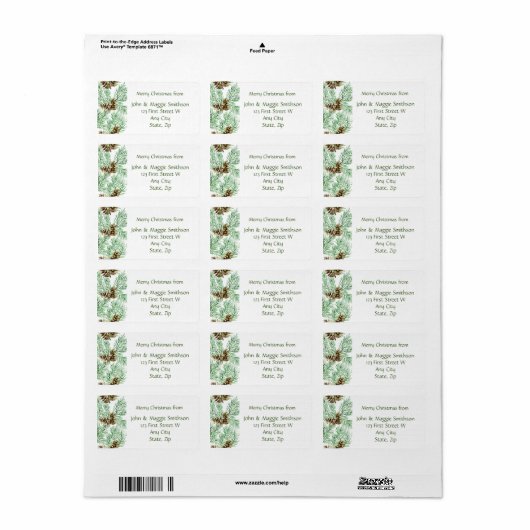 Kerstmis-pauzes: Eigen label (Full Sheet)