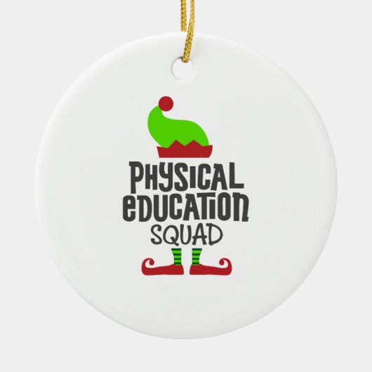 Kerstmis PE Leerlichamelijke opvoeding Keramisch Ornament (Voorkant)