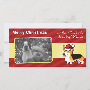 Kerstmis Pembroke Welsh Corgi Feestdagenkaart