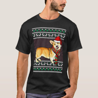 Kerstmis Pembroke Welsh Corgi Hond Kerstman Hoed L T-shirt
