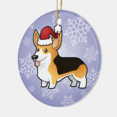 Kerstmis Pembroke Welsh Corgi Keramisch Ornament (Links)