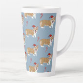 Kerstmis Pembroke Welsh Corgi Latte Mok (Rechts)