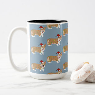 Kerstmis Pembroke Welsh Corgi Tweekleurige Koffiemok
