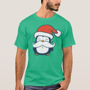 Kerstmis Penguin Mustache Trend T-shirt