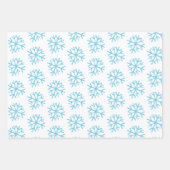 Kerstmis Penguin Snowflakes Whimsical Inpakpapier Vel (Voorkant 3)