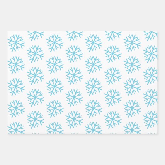 Kerstmis Penguin Snowflakes Whimsical Inpakpapier Vel (Voorkant 3)