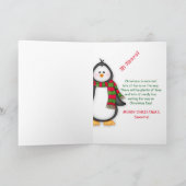 KERSTMIS PENQUIN - KIND FEESTDAGEN KAART (Binnen)