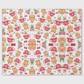 Kerstmis/peperkoek Cadeaupapier (Vlak)