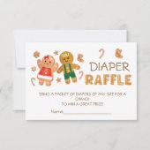 Kerstmis peperkoek koekjesluier Raffle Kaart (Voorkant)