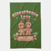 Kerstmis peperkoek Liefde Keuken Handdoek (Verticaal)