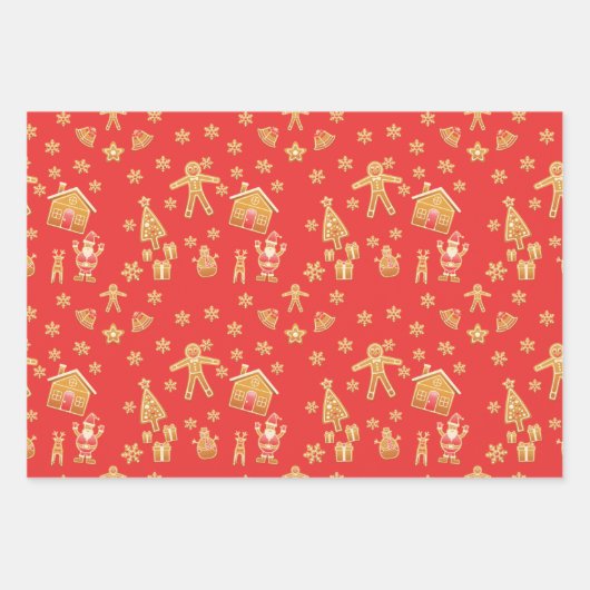 Kerstmis peperkoek Wonderland Inpakpapier Vel (Voorkant 3)