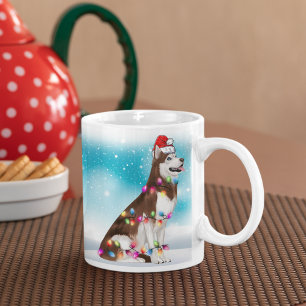 Kerstmis Pet Merry Kerstmis Siberian husky Lover Koffiemok