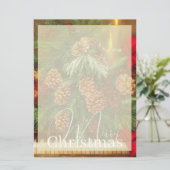Kerstmis piano briefpapier feestdagenkaart (Staand voorkant)