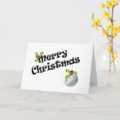 Kerstmis Pickleball sneeuwman partner Kaart (Gele Bloem)