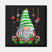 Kerstmis Pijama Koningin Gnome Matchende Familie G Magneet (Voorkant)