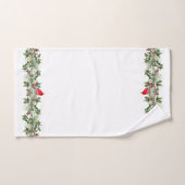 Kerstmis Pinecone en Holly Garland Bad Handdoek (Handdoek)