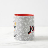 Kerstmis pinguïn gepersonaliseerd mok (Midden)