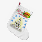 Kerstmis, pinguïn grote kerstsok (Voorkant (Hangend))