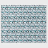 Kerstmis pinguïn met Sinterklaas Pet Cadeaupapier (Vlak)