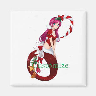 Kerstmis Pixie Zeemeermin Thunder_Cove Magneet