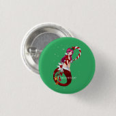 Kerstmis Pixie Zeemeermin Thunder_Cove Ronde Button 3,2 Cm (Voorkant /achterkant)