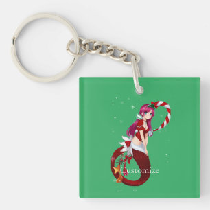 Kerstmis Pixie Zeemeermin Thunder_Cove Sleutelhanger
