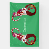 Kerstmis Pixie Zeemeermin Thunder_Cove Spandoek (Verticaal)