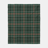 Kerstmis Plaid Groen Rood Wit Patroon Fleece Deken (Voorkant)