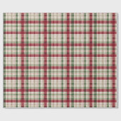 Kerstmis Plaid Inpakpapier (Vlak)