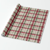Kerstmis Plaid Inpakpapier (Uitgerold)