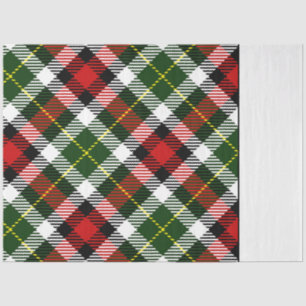 Kerstmis Plaid Twee Toon Feestelijk Rood Groen Wit Tissuepapier