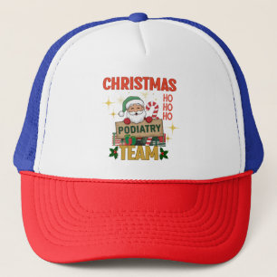 Kerstmis Podiatry Team - Feestelijke Voetverzorgin Trucker Pet
