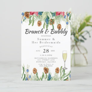 Kerstmis, Poinsettia Gold Bridesmaids Luncheon Kaart