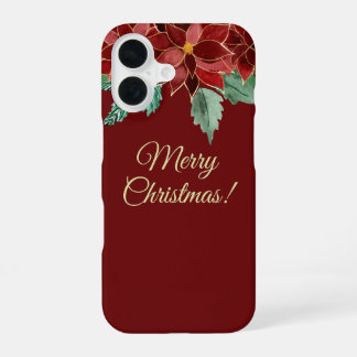 Kerstmis Poinsettia iPhone Hoesjes 16 Hoesje