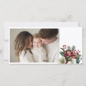 Kerstmis Poinsettia Kerststuk Feestdagenkaart (Achterkant)