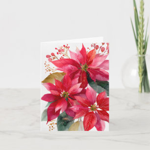 Kerstmis Poinsettia Vakantiedesign Feestdagen Kaart