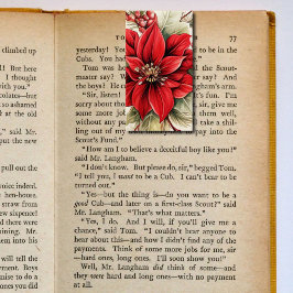 Kerstmis Poinsettia Vouwen Bladwijzer Bookmarkers Visitekaartjes